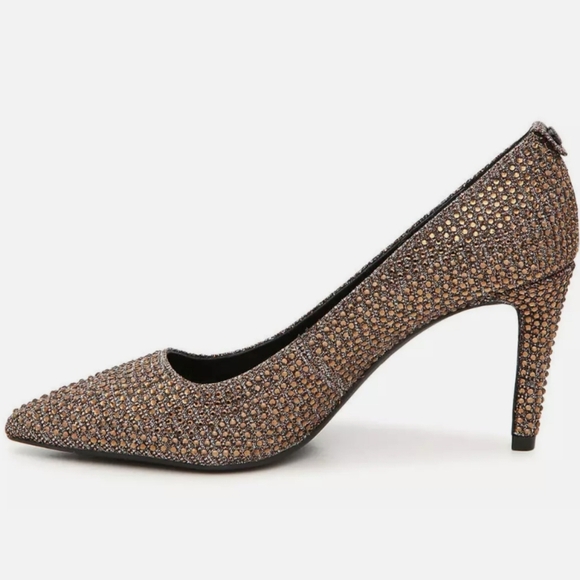 Michael Kors Dorothy Flex Pumps Pointed Toe Star Perforations Metallic Size 10 - Picture 2 of 12